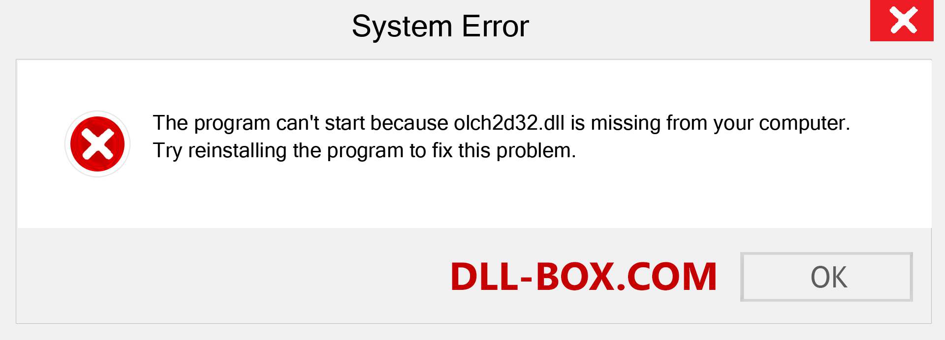  olch2d32.dll file is missing?. Download for Windows 7, 8, 10 - Fix  olch2d32 dll Missing Error on Windows, photos, images